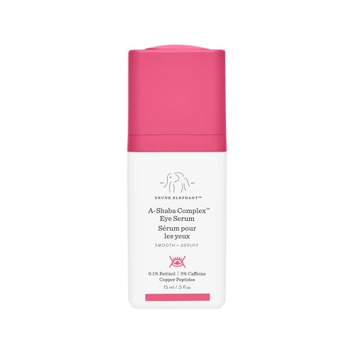 Drunk Elephant A-Shaba Complex Eye Serum - 15 ml/.5 fl oz - .1% Retinol Eye Cream - Clean Clinical Skincare - Cruelty-Free - Dermatologist-Tested - Free of Essential Oils, Silicones, and Fragrance