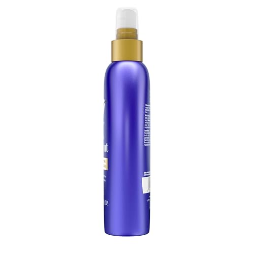 OGX Protecting + Silk Blowout Quick Drying Thermal Protection Spray, Heat Protectant Spray Shields Hair up to 450°F For Soft, Shiny Hair and Big, Beautiful Blowouts, Light Hold, 6 fl. oz