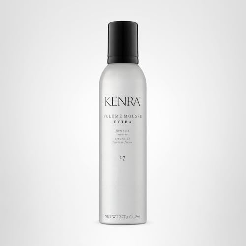 Kenra Volume Mousse Extra 17 | Firm Hold Mousse | Non-drying, Non-flaking Lightweight Formula | Tames Frizz & Conditions |Thermal Protection up to 450F| All Hair Types | 8 oz