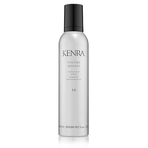 Kenra Volume Mousse 12 | Medium Hold Mousse | Non-Drying, Non-Flaking Lightweight Formulation |Styling Control Without Stiffness Or Stickiness | Tames Frizz & Conditions | All Hair Types | 8 oz