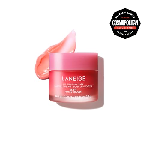 LANEIGE Lip Sleeping Mask: Hydrating & Nourishing Korean Overnight Lip Treatment Mask with Shea Butter, Vitamin C & Murumuru, Antioxidants For Flaky, Dry Lips | Korean Skin Care, Berry