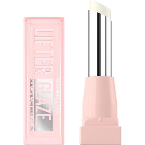 MAYBELLINE Lifter Glaze Oil Balm with Hyaluronic Acid and Hydrating Oil Blend, Lip Balm with 24HRs of Smooth, Moisturizing Shine, Clear Crave (Crystal Clear)
