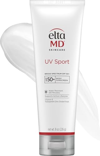EltaMD UV Sport Sunscreen, Water and Sweat Resistant 80 Min, SPF 50, 8 oz