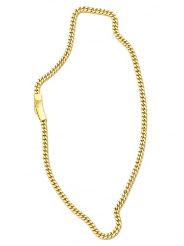 10K Yellow Gold Miami Cuban Link Chain Necklace for Men and Women, 7.5mm Italian Cuban Chain, 26 Inch