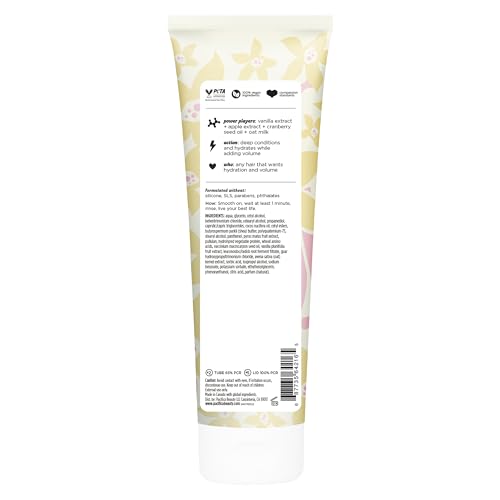 Pacifica Vanilla Oat Milk Hair Conditioner – Volumizer for Fine/Flat Hair, Weightless Oat Milk & Apple Extract for Bounce & Smoothness, Silicone Free Clean Beauty, Vegan Cruelty-Free
