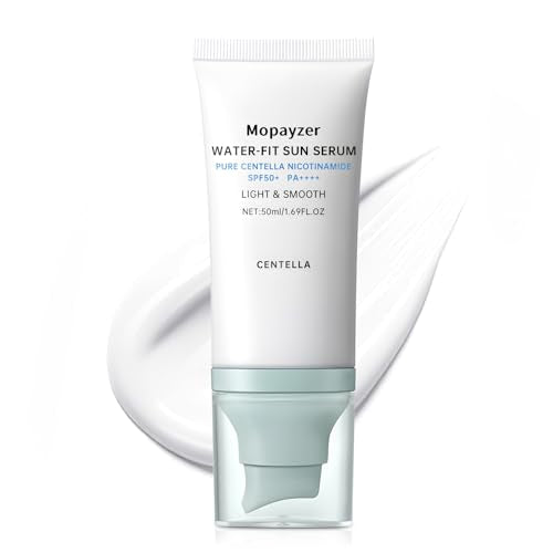 Centella Sunscreen SPF 50, Hyalu Cica Sunscreen for Face, Water Resistant Strong UV Protection No White Cast, Madagascar Face Sun Screen Oil Free, Water Fit Sun Serum(Blue 1)