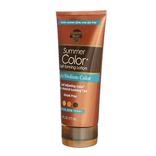 Banana Boat, Summer Color Self-Tanning Lotion, Light/Medium Color, for all Skin Tones, 6 oz Tube