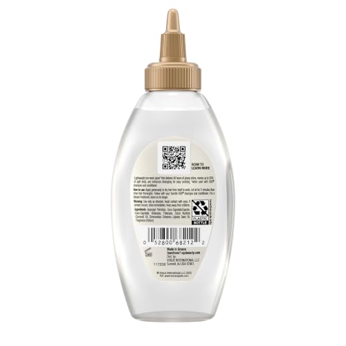 OGX Mirror Shine + Coconut Oil Pre-Wash Hair Gloss, Nourishing Rinse Out Hair Treatment for 48 Hours of Glossy Shine & Damage Repair, Lightweight Oil Mends Split Ends, 4 fl. oz