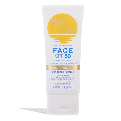 Bondi Sands Fragrance Free Daily Sunscreen Face Lotion SPF 50, 2.53 Fl Oz