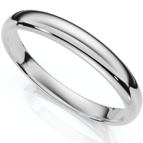 P3 POMPEII3 Pompeii High Polished Wedding Mens Band 14K White Gold - Size 8