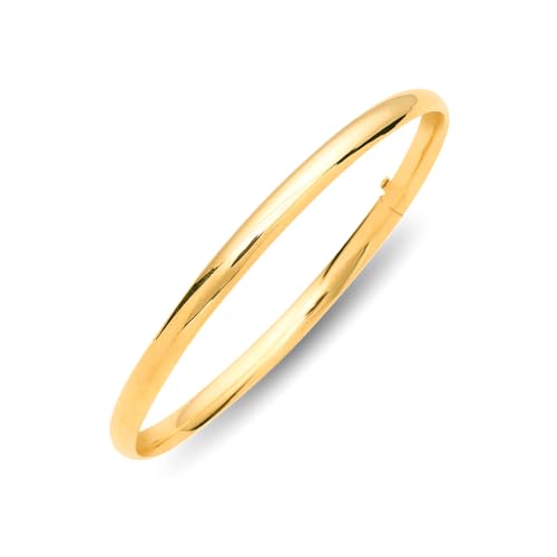 Floreo 14k Yellow Gold 5mm Polished Bangle Bracelet 7 Inch