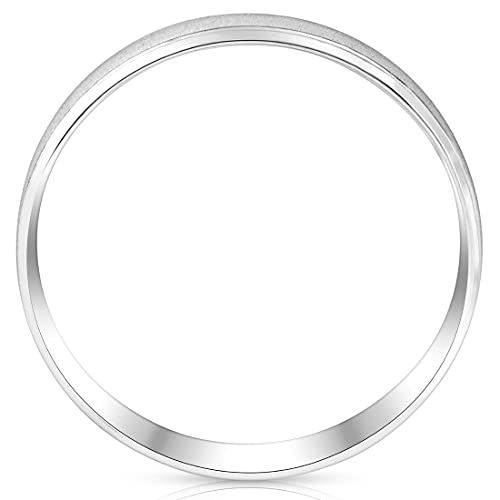 P3 POMPEII3 Pompeii Mens 6mm 14K White Gold Comfort Fit Wedding Band Ring - Size 11