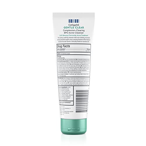 Cetaphil Gentle Clear BPO Acne Face Wash, Soothing, Sensitive Skin, 4.2 fl oz