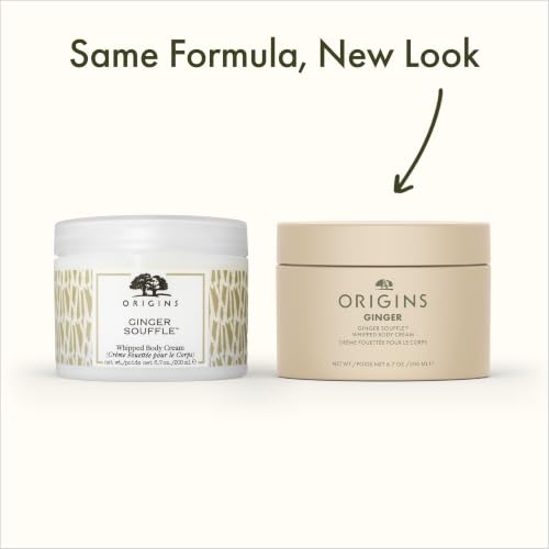 Origins Ginger Souffle Whipped Body Cream | Body Butter For Dry Skin | With Ginger, 6.7 Fl Oz