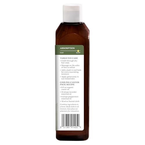 Aura Cacia Organic Castor Oil, 16 fl. oz.