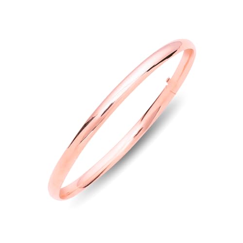 Floreo 14k Rose Gold 5mm Polished Bangle Bracelet 7 Inch