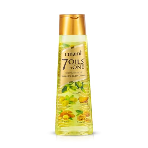 Emami 7-in-1 Hair Oil | with Natural Ayurvedic Herbs | Repairs Hair Damage | Nourishes Scalp | Fights Dandruff | Provides Strong & Healthy Hairs | 16.91 Fl Oz (500ml)