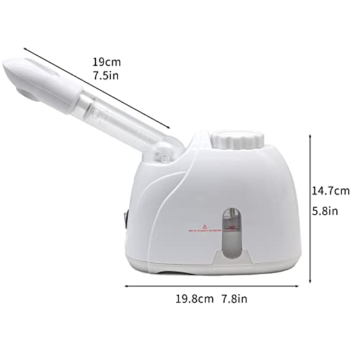 Facial Steamer Nanometer Fine Mist for Deep Cleaning with Towel, 360 Rotating Arm, Home Spa Device for Personal Care