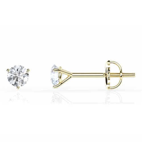 Belacqua 1/2 Carat Round Cut Lab Grown Diamond Stud Earrings
