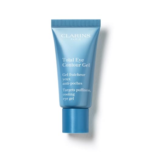 Clarins Total Eye Contour Gel | Cooling Eye Gel | Visibly Reduces Dark Circles and Puffiness | Refreshes, Hydrates and Soothes | Blend Of Natural Ingredients | All Skin Types | 0.6 Ounces