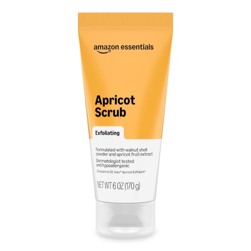Amazon Essentials Exfoliating Apricot Face Scrub, Facial Cleanser, 6 Fluid Ounce