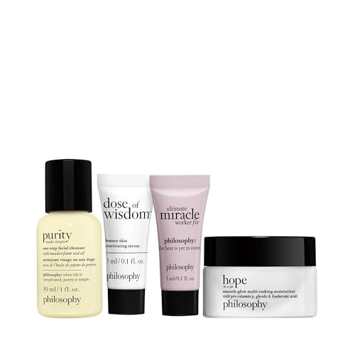 philosophy purity made simple one-step facial cleanser- with meadowfoam seed oil gently cleanses & melts away dirt, oil & stubborn makeup paraben-free face wash