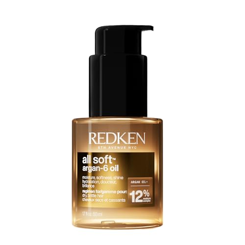 Redken All Soft Argan-6 Hair Oil – For Softness & Shine, 1.6 Fl Oz
