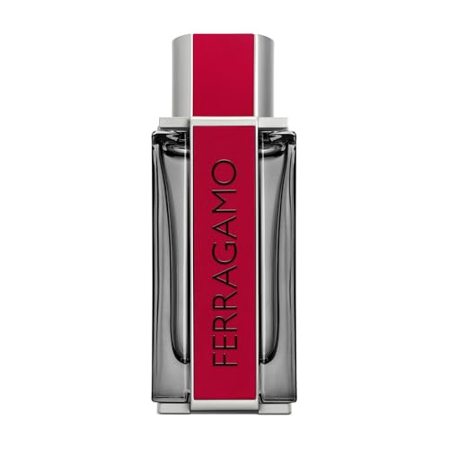 FERRAGAMO Red Leather Eau de Parfum Pour Homme, Cologne Spray for Men, 3.4 Fl. Oz.