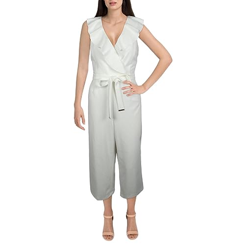 Tommy Hilfiger womens JUMPSUIT SCUBA CREPE,IVORY,10