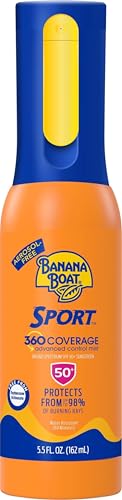 Banana Boat 360 Coverage Sport Sunscreen Mist SPF 50+, 5.5 Fl Oz