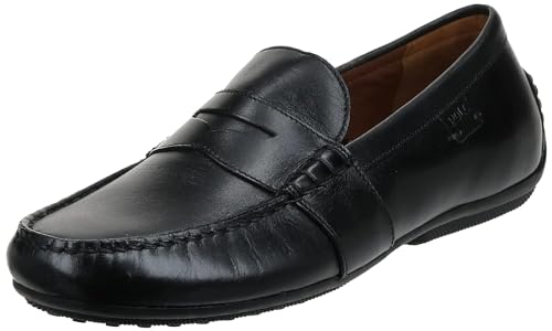 POLO RALPH LAUREN Men's Reynold Driver Loafer, Black, 10.5 M US
