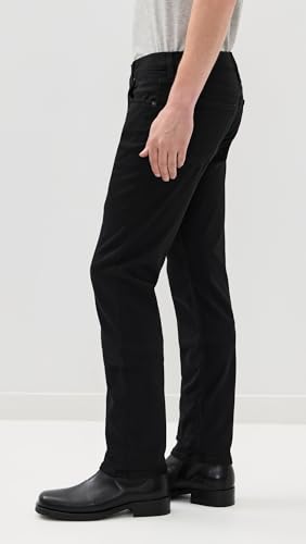 PAIGE Men's Federal Transcend Slim Straight Jeans, Black Shadow, 36