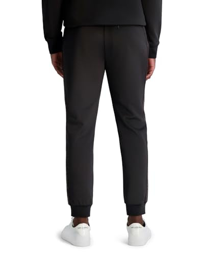 KARL LAGERFELD Men's Pull On Drawstring Waistband Pocket Pants, Black, X-Large