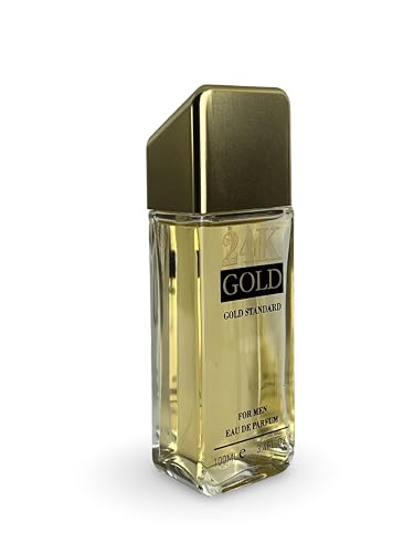 United Scents 24K GOLD Eau de Parfum for Men, 3.4 Fl Oz, Notes: Blood Orange, Grapefruit, Mint