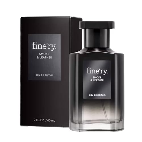 Fine'ry Cologne for Men Woody Smoke & Leather Eau De Parfum (2oz)