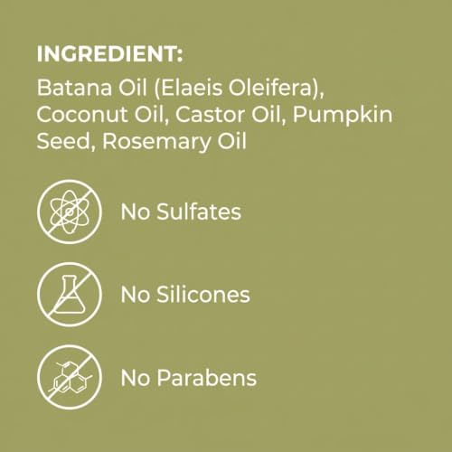 Lebanta Batana Oil For Hair - 100% Pure, Raw & Natural Blend With Organic Castor, Pumpkin Seed, Coconut and Rosemary Oil - Thicker, Stronger Looking Hair For Men & Women Scalp - 4 FL OZ