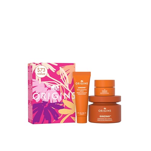 Origins GinZing Glow-Boosting Collection Skin Care Set | Three Bestselling Radiant Essentials | Mother's Day Gifts