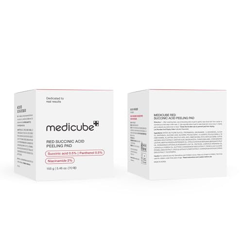 medicube Toner Pads Red Succinic Acid Panthenol Pad for Facial Peeling