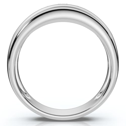 P3 POMPEII3 Pompeii Men's 5/8Ct Diamond 6-Stone Polished Wedding Ring Lab Grown 10k Gold - Size 6 (F/G,VS1-VS2)