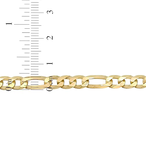 Floreo Italian 14k Gold Over 925 Silver 5.2mm Figaro Chain Necklace, 18 Inch