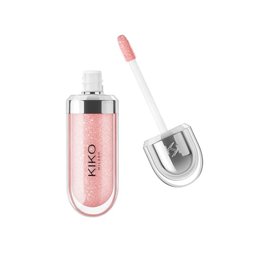 Kiko Milano 3D Hydra Lip Gloss – High Shine, Hydrating, Plumping, Non-Sticky, Moisturizing Lip Makeup – 04 Pearly Peach Rose – 6.5ml