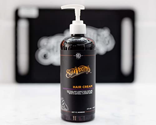 Suavecito Hair Cream Pump Bottle Medium Shine All Day Light Hold (8 oz)