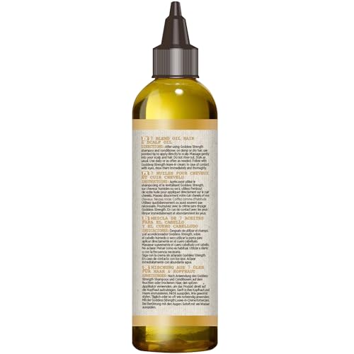 Carol's Daughter Goddess Strength 7 Oil Blend Scalp and Hair Oil for Wavy, Coily and Curly Hair, Hair Treatment with Castor Oil for Weak Hair, 4.2 Fl Oz