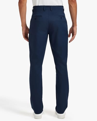 Men's Classic Fit Stretch Golf & Dress Pants 30'' - All-Day Comfort Performance Pants for Travel, Business Casual & Work Royal Blue, 34W x 30L