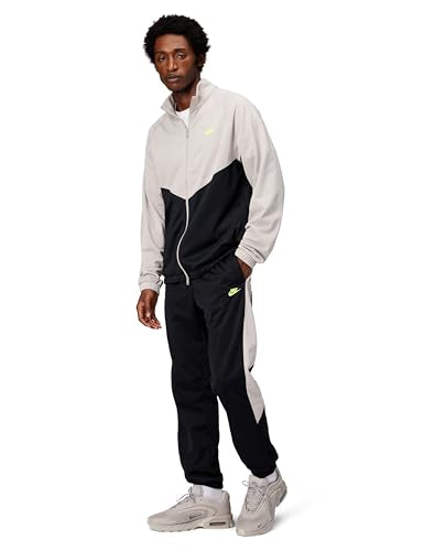 Nike Men's Windrunner Tracksuit, Black/Moon Particle/Volt, X-Large