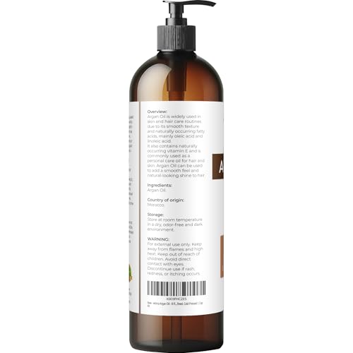 velona Argan Oil - 8 fl oz, Cold Pressed, Unrefined, with Pump