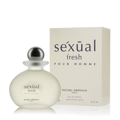 Michel Germain Sexual Fresh Pour Homme Eau de Toilette Spray Mens Cologne, Top Notes of Italian Bergamot, Cardamom, Coriander, Juicy Mandarin, 4.2 Fl Oz