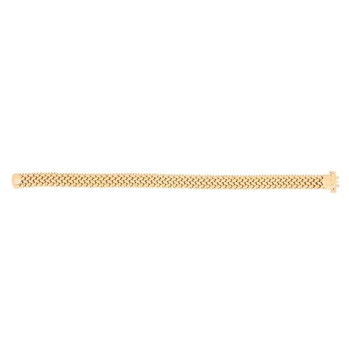 Floreo 14k Yellow Gold 8.8mm Rice Mesh Bracelet, 7 Inch