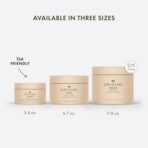Origins Ginger Souffle Whipped Body Cream | Body Butter For Dry Skin | With Ginger, 6.7 Fl Oz