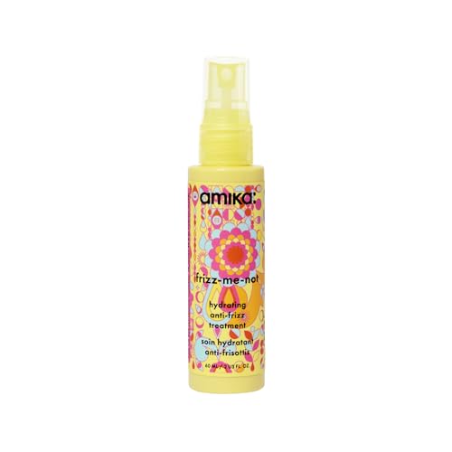 amika frizz-me-not hydrating anti-frizz treatment, 60ml | lightweight hydrating spray for medium to thick coarse hair types 2a-4c, humidity + heat protection, smooth frizz for up to 72 hours